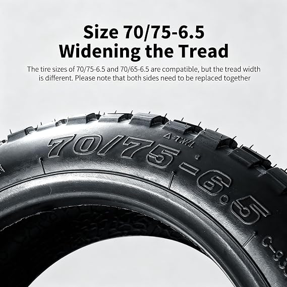 Outer Tire 70/75-6.5 Tubeless Tire for Segway Ninebot S2, Compatible with Ninebot S/Mini PRO Scooter Rubber Outer Non-Slip Tire 10.5 inches(70/65-6.5)Tyre Original Accessories