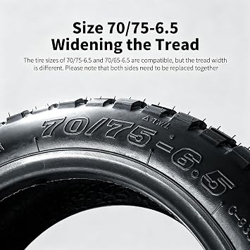 Outer Tire 70/75-6.5 Tubeless Tire for Segway Ninebot S2, Compatible with Ninebot S/Mini PRO Scooter Rubber Outer Non-Slip Tire 10.5 inches(70/65-6.5)Tyre Original Accessories