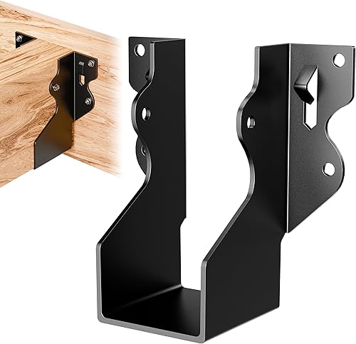 Miniatura 8 de Colgador de vigas de 2 x 8 calibre 20 LU28 galvanizado para montaje en la cara para amarres de madera huracanes ampliamente aplicables bridas de