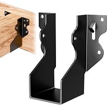 20 Pcs 2x4 Joist Hangers Black,18 Gauge Face Mount Joist Hangers 2x4 Deck, Rafter Brackets/Hanger, Hurricane Ties Brackets for Shed/Barn/Coop/Porch/Fence, Structurally Sound and Aesthetically Pleasing