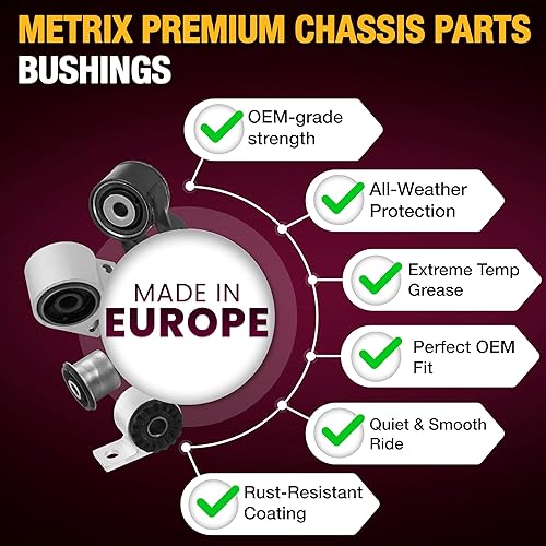 Miniatura 4 de Metrix Premium Chassis Parts - Kit de bujes de brazo de control delantero inferior trasero de 2 piezas compatible con Saturn Vue 02-10, Chevrolet