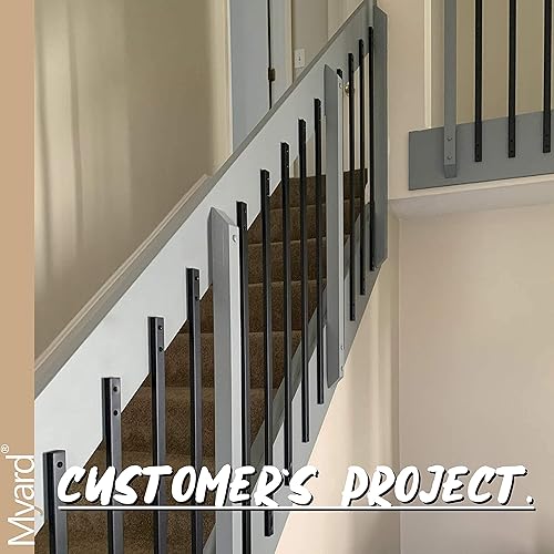 Miniatura 44 de Myard - Balaustres de aluminio para barandillas de terraza, porche, cerca Arco Facemount 32