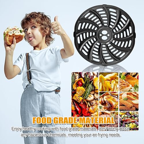 Miniatura 6 de Accesorios para freidora de aire Gourmia GAF698 GAF686, ovalada, antiadherente, 9.3 x 8.9 pulgadas, piezas de repuesto para freidora de aire,