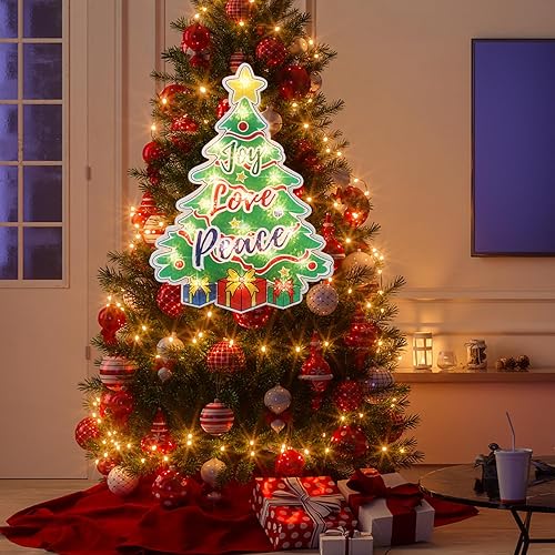 Miniatura 27 de LAMPHOME Silueta de ventana de Navidad con forma de copo de nieve de 17 pulgadas, 20 L, decoración para fiestas, hogar, patio, césped, jardín