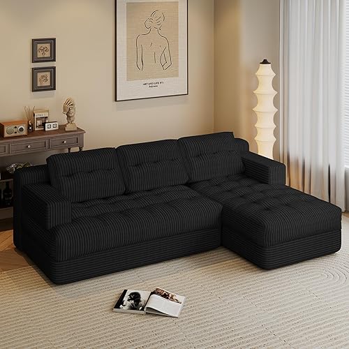 Miniatura 17 de Sofá deshuesado, sofá modular sin hueso con asiento profundo y diván para espacios pequeños, sofá tapizado en la nube, sofás seccionales sin hueso