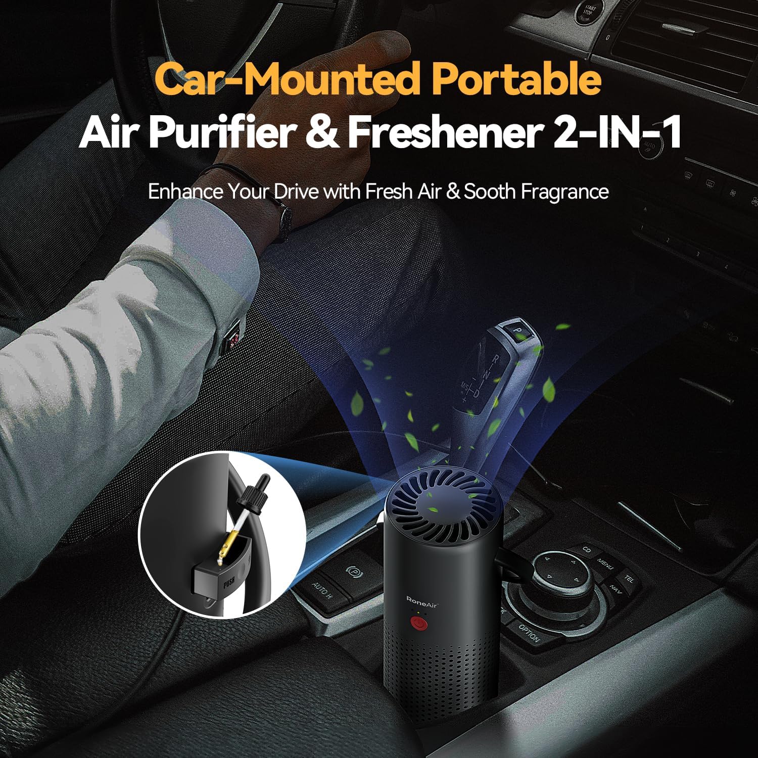 Car Air Purifier with 4 Pack Filters