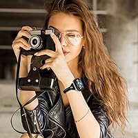 Vista 6 de Minyee Compatible con Fitbit Versa 4/Versa 3/Sense 2/Sense Band para mujer, correa de cuero delgada y fina, pulsera para reloj inteligente Fitbit