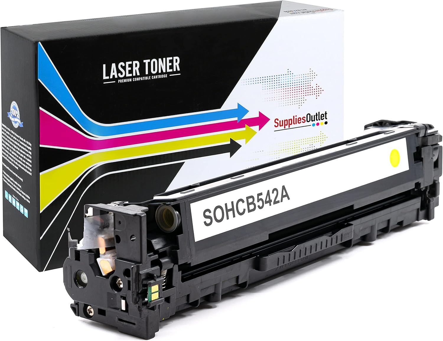 Compatible Toner Cartridge Replacement for HP 125A / CB542A (Yellow,1 Pack)