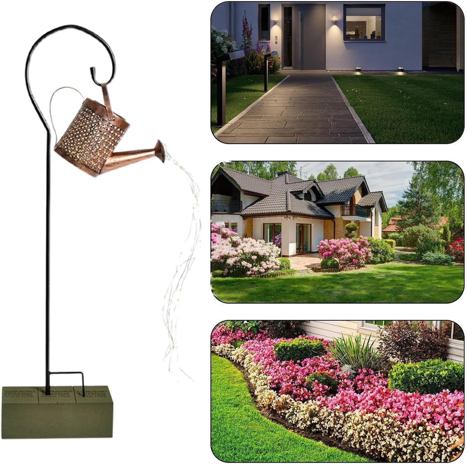 Solar Lanterns Outdoor Waterproof - Landscaping Solar Lights - Watering Can Walkway Lights For Outdoor Garden Landscape Camping Party Backyard Picnic Driveway Fence