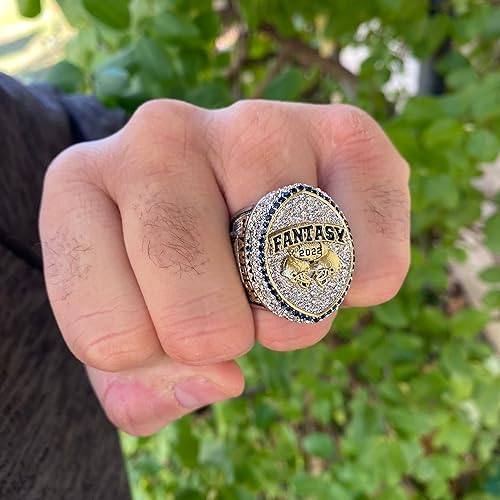 Miniatura 2 de Anillo de trofeo del campeonato de fútbol de fantasía masiva 2022  Premio chapado en oro y plata para el ganador de la Liga de Fútbol Fantasía