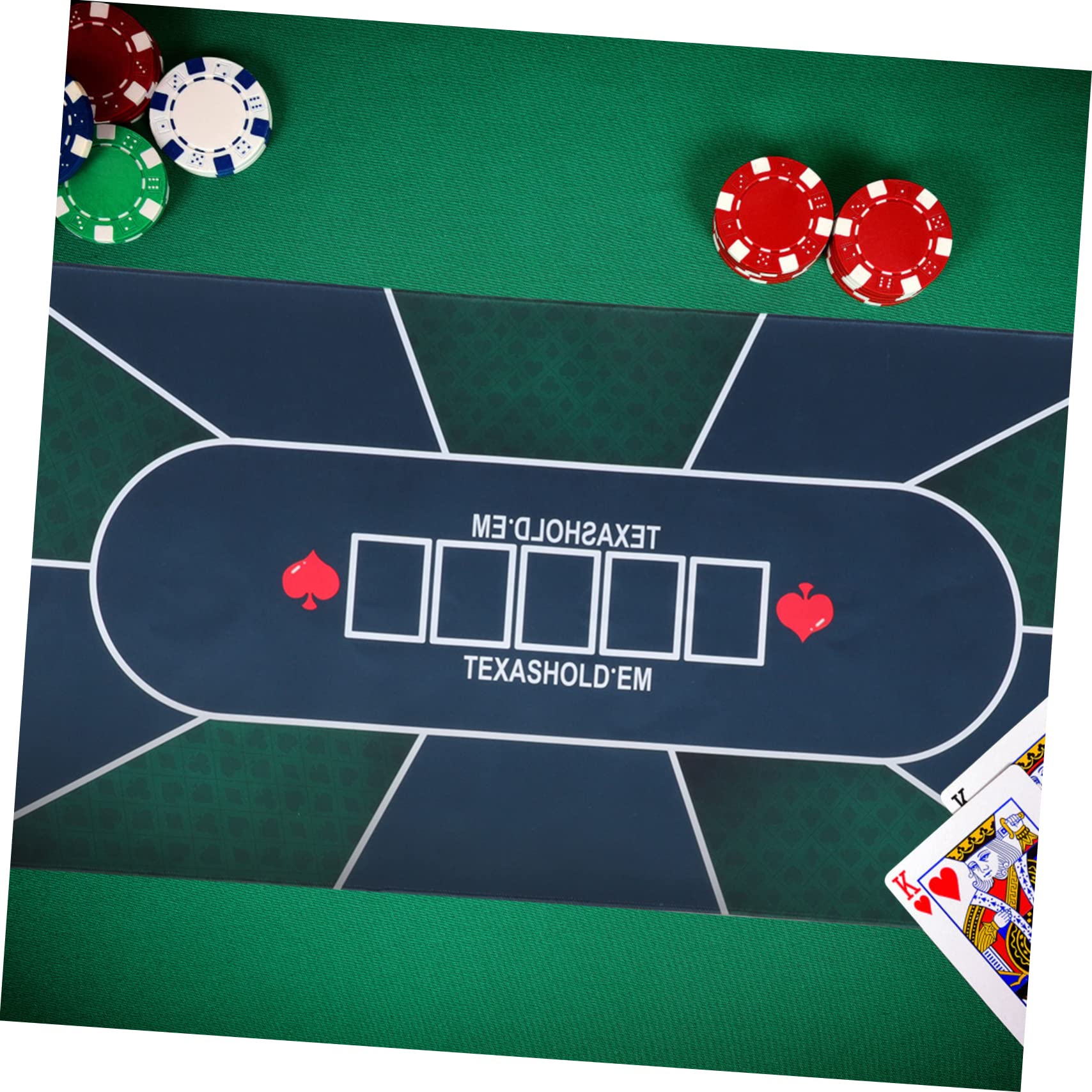 TOPBATHY Tappetino per Poker Resistente Antiscivolo Copertura per Tavolo da Gioco Materiale in Gomma