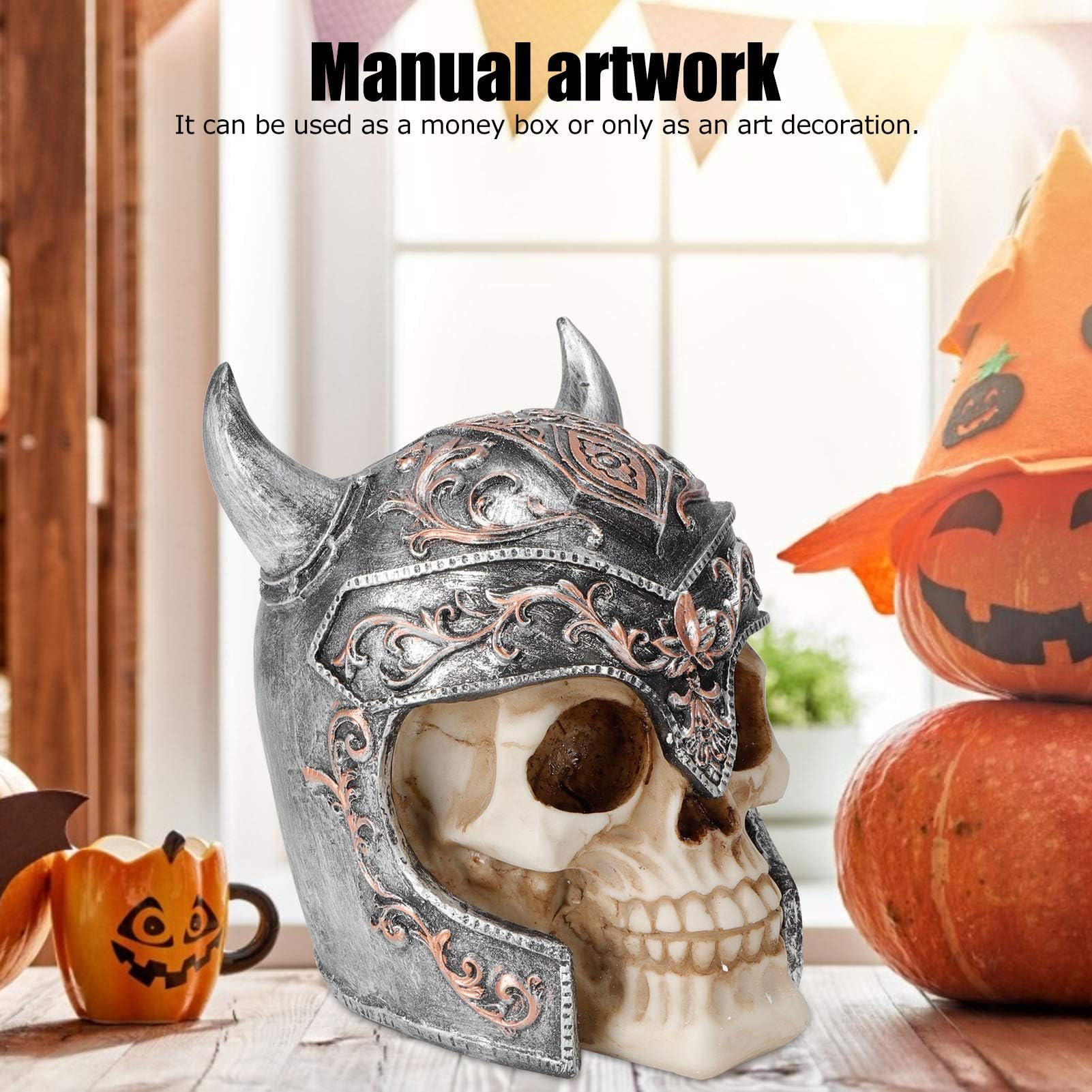 Skull Money Box, Skull Statue Piggy Bank Money Bank Coin Bank for