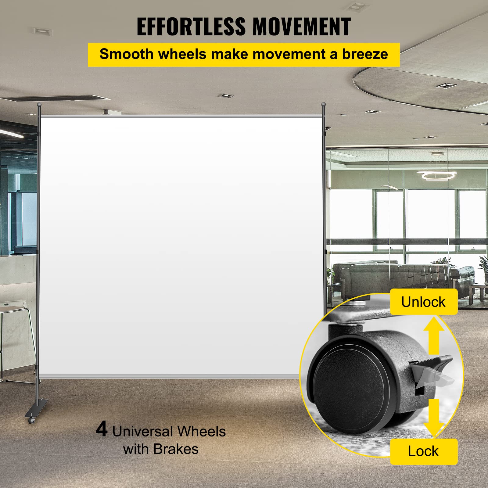 Buy VEVOR Office Partition 71" W x 14" D x 72" H Room Divider Wall w