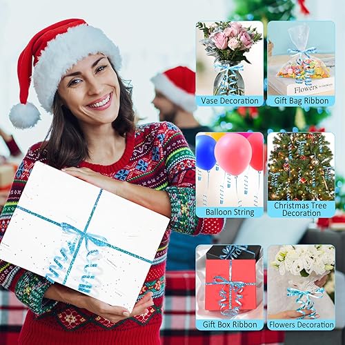 Miniatura 44 de Cinta rizadora morada – Cinta rizadora metálica brillante de 500 yardas para envolver regalos, globos, Halloween y fiestas de cumpleaños Cinta morada