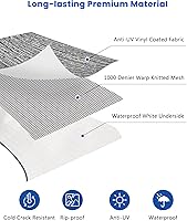 Vista 3 de Repuesto de tela para toldo de autocaravana, 18.5 onzas, resistente, resistente a la intemperie, de vinilo, para cámper, universal, para exteriores