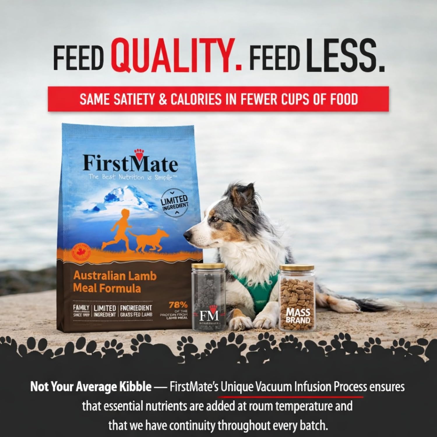 FirstMate Dry Dog Food – Limited Ingredient Australian Lamb Meal Formula – Grain Free, Grass-Fed, Single Protein Lamb Meal Recipe with Potatoes & Berries – 5 lb Bag