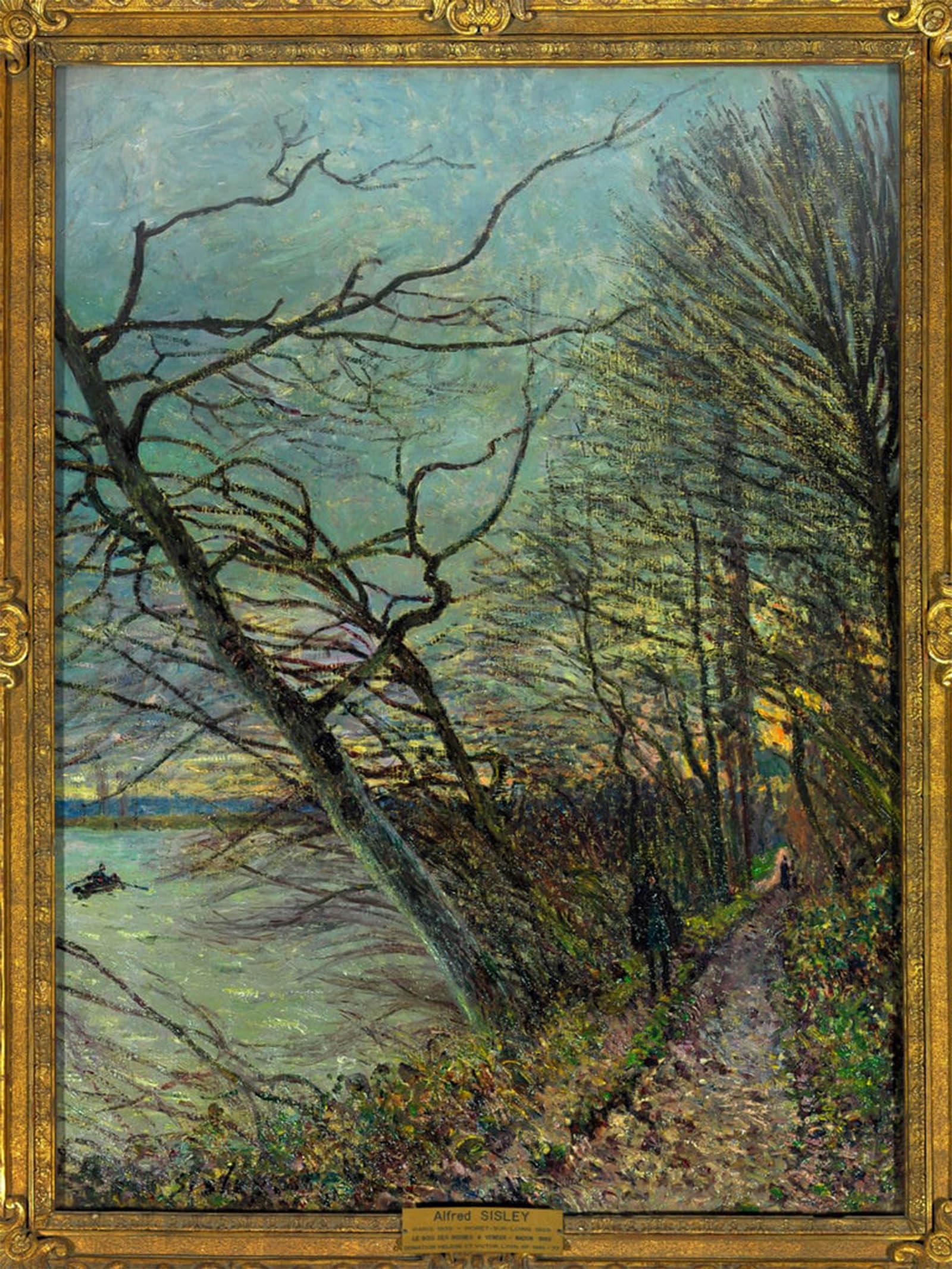 ARTXLXXBN Famous Prints Artwork Pictures Poster Painting Art the Wood of the Rocks Veneux Nadon Seine Et Marne Painting by Alfred Sisle Artwork Landscape Pictures for Home Decor 60x90cm
