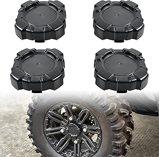 SAUTVS Tire Wheel Hub Caps for Polaris General 1000, Black Rim Cap Wheel Caps Center Cap Covers for Polaris General 1000 2016-2021/ General 4 1000 2018-2021 Accessories (4PCS, Replace #1522498)
