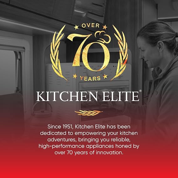 Kitchen Elite 機械式エアフライヤーオーブン ビューイングウィンドウ付き、オレンジ、16クォート