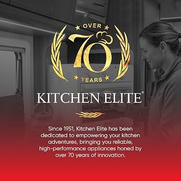 Kitchen Elite 機械式エアフライヤーオーブン ビューイングウィンドウ付き、オレンジ、16クォート
