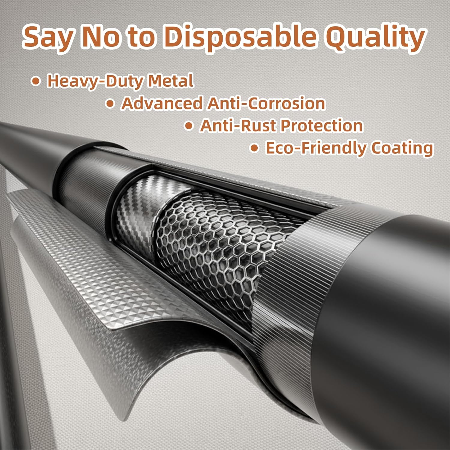 Room Divider No Drilling Curtain Rod Wall Divider for Room Separation, 4-10ft(H) 28-140inch(W) Adjustable Temporary Privacy Wall Divider, Heavy Duty Partition Separator Freestanding Tension, Black