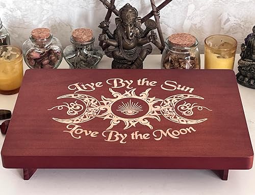 Wooden Witch Altar Table, Small Meditation Table