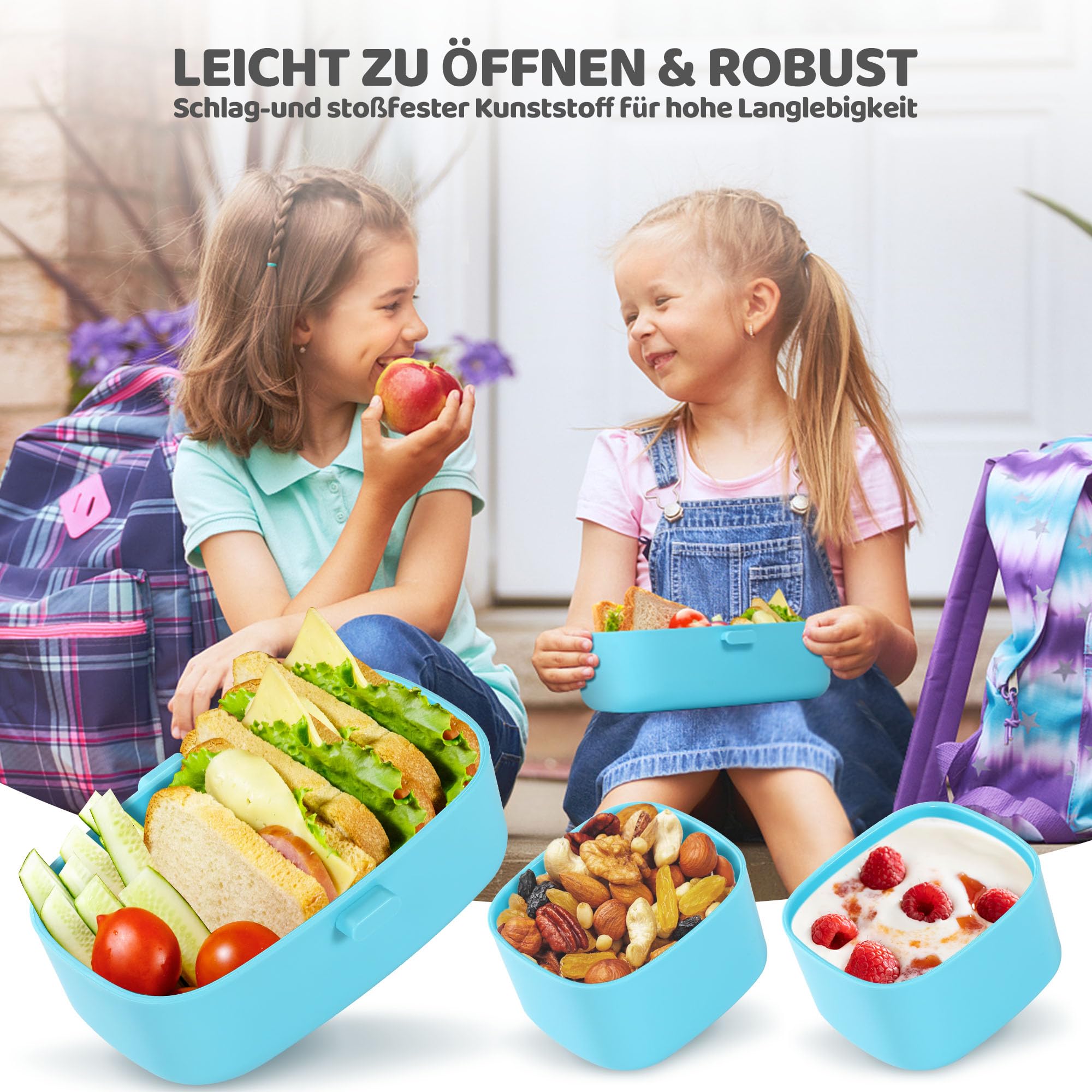 Boîte Bento Acier Inoxydable 2000ml Anti-fuite - Avec Compartiments | Lunch Box écologique école Travail