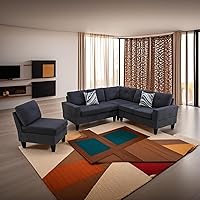 Vista 6 de Juego de sofá modular Max para sala de estar, apartamento, habitación de invitados, sala de juegos y oficina