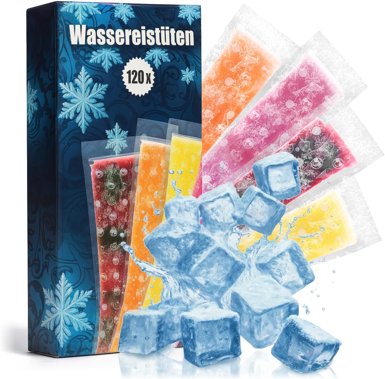 Ostereier Thermomix®: Kochen + Färben in einem Schritt 19 COM-FOUR® 120x Wassereistüten je 80 ml - Mini-Gefrierbeutel - Eisform für hausgemachtes Wassereis - Stangenwassereis-Tüte mit Zipverschluss (120 Stück - Wassereistüte transparent)