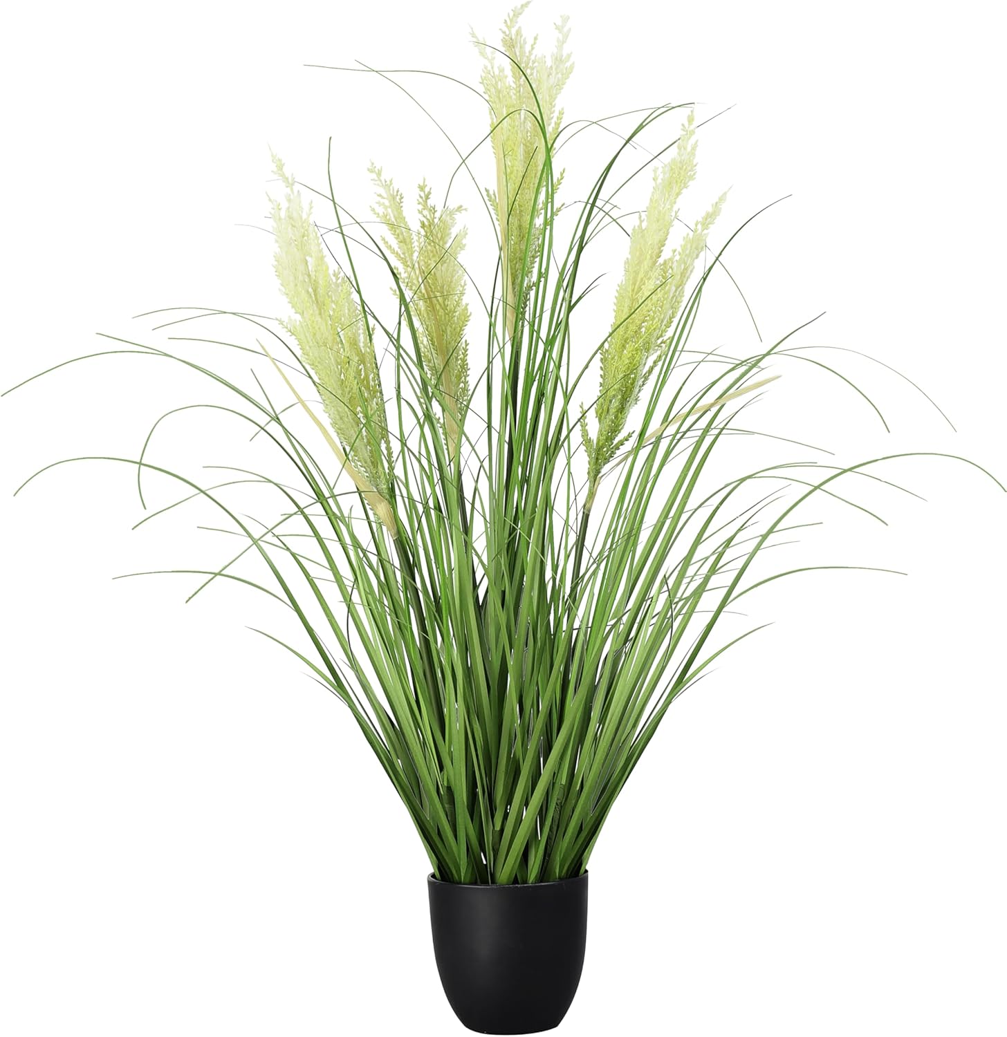 3ft Artificial Plants Onion Grass, 35 in Fake Shrubs Wheat Grass in Pot, for Indoor Outdoor Garden Office Home Decor, Faux Plant Greenery, Green