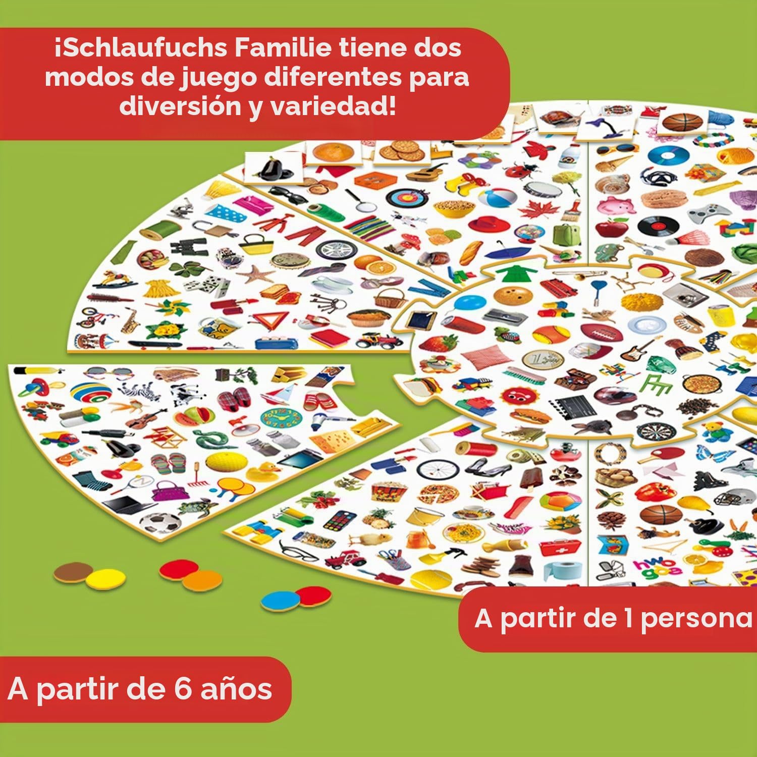 Educa - Juego de bucles Familia | Juego de niños | Juego de Cartas | Diversión para Toda la Familia | Juegos para niños a Partir de 4, 5, 6, 7 y 8 años (20058)
