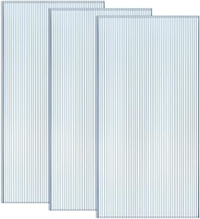 Hotop 3 Pcs Polycarbonate Greenhouse Panels Double Layer Polycarbonate Panels Waterproof UV Protected Sheet Corrugated Plastic Roof Greenhouse Replacement Cover (4' X 2' X 0.24")