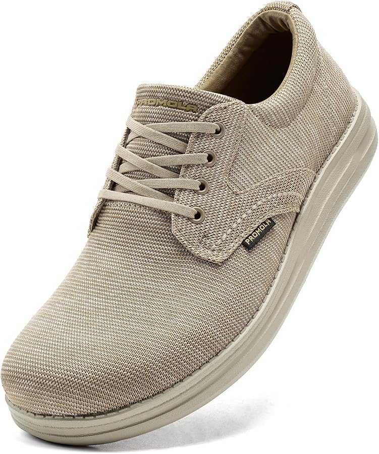 Promola Light Khaki Casual Comfort Shoes Men’s Size 10.5 With Box Amazon.com | PROMOLA Wide Toe Box Shoes for Men Casual Dress  main image 4
