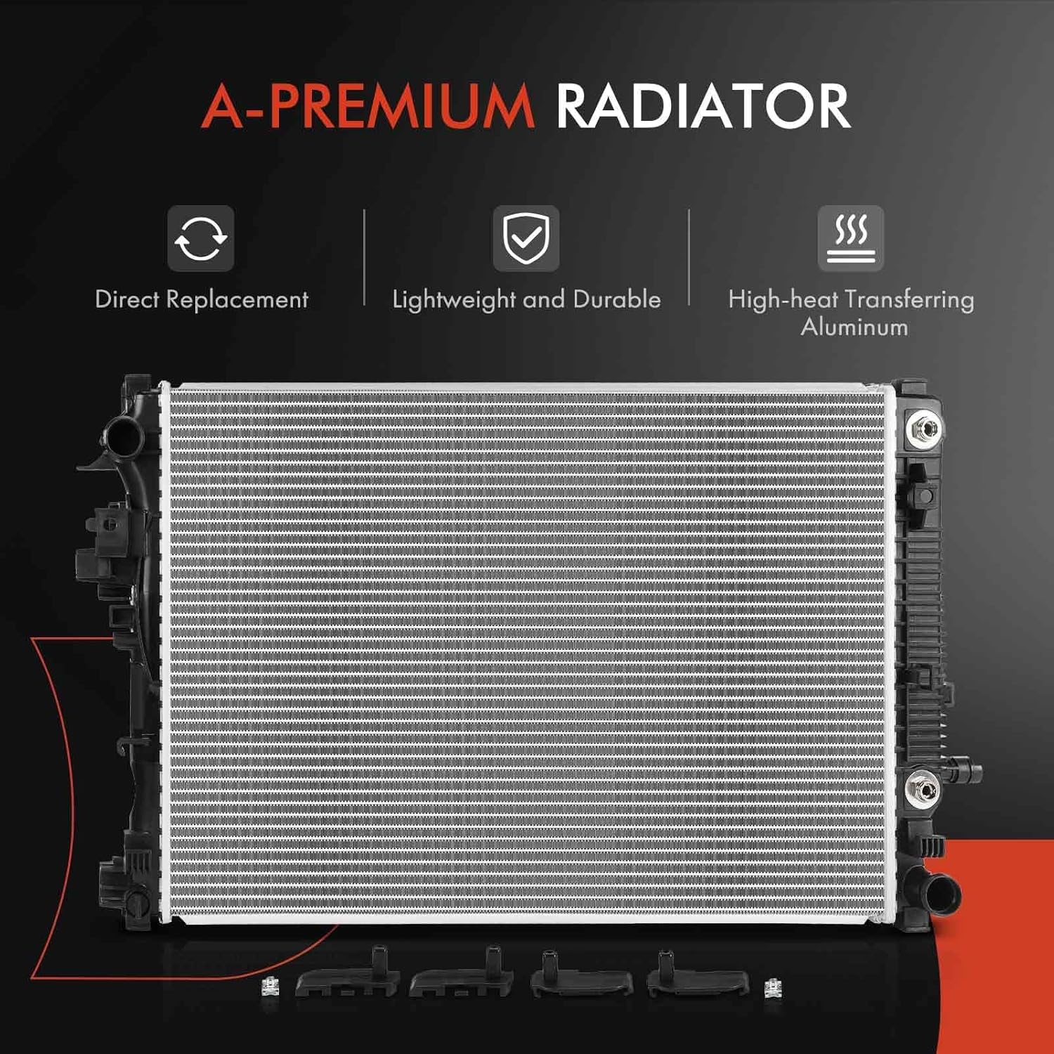 A-Premium Engine Coolant Radiator Assembly with Transmission Oil Cooler Compatible with Chevrolet Malibu 2019 2020 2021 2022 2023 L4 1.5L