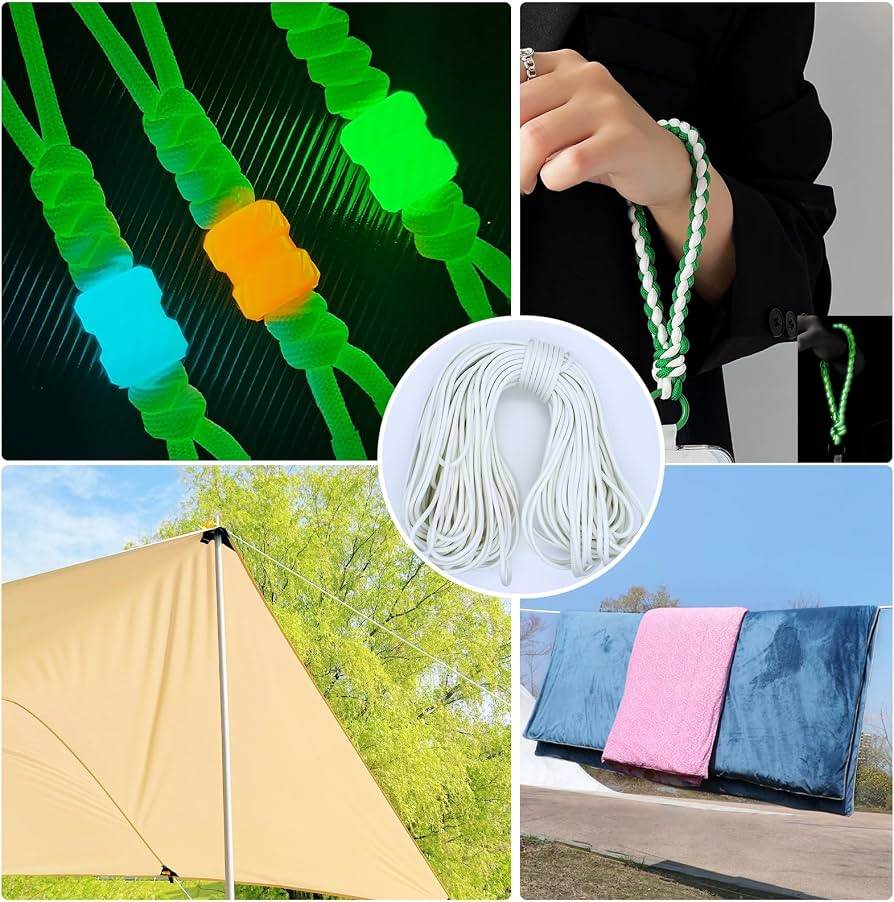 CAUTIOUS Corda da Paracadute, 31m Paracord per Tenda 4mm