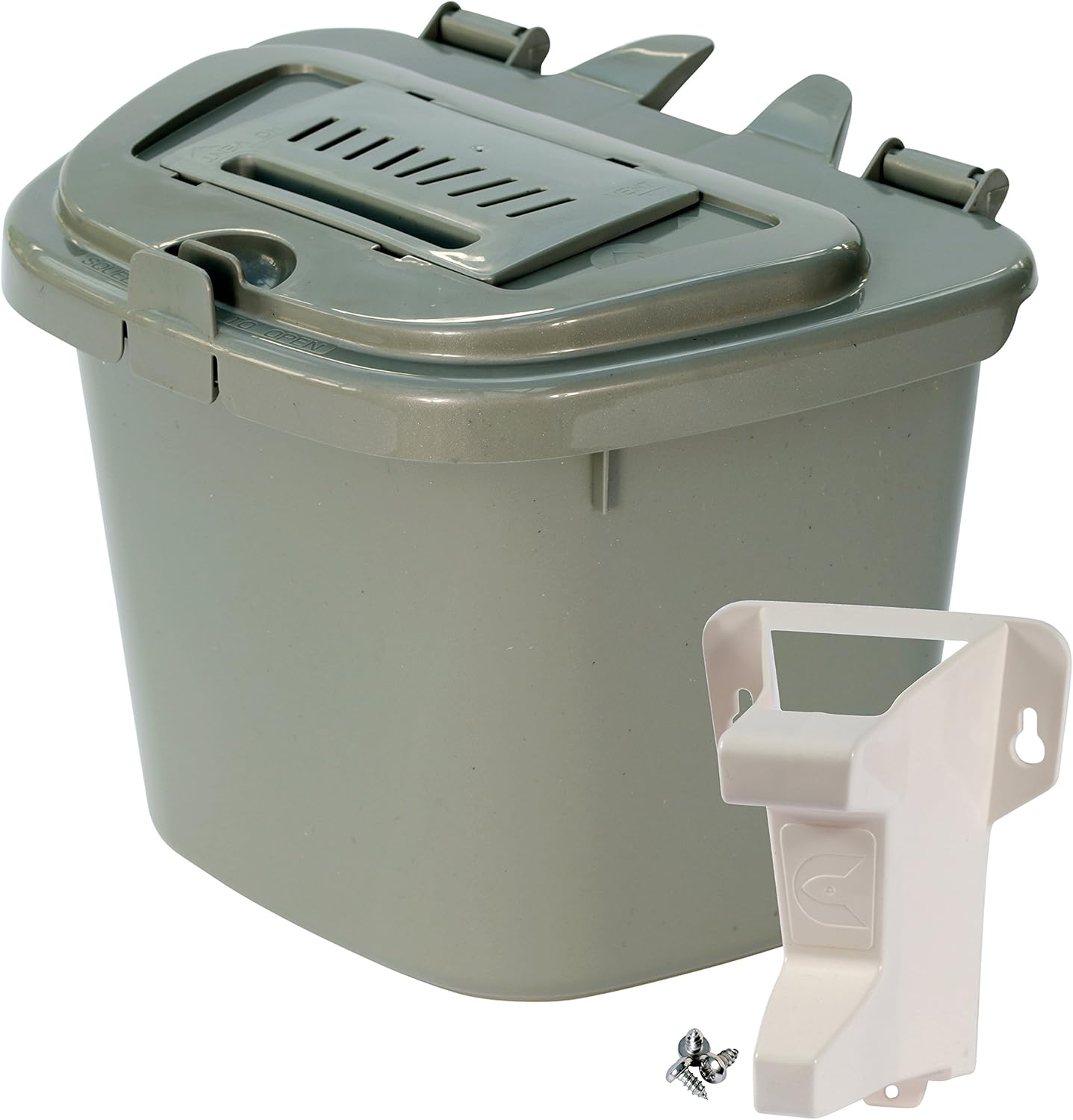 AllGreen Silver Grey 5L Vented Kitchen Compost Caddy Composting Bin