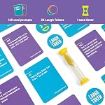 You Laugh You're Out - A Family Party Game for People Who Can't Keep A Straight Face | 125 Prompt Cards, Laugh Tokens, Sand Timer, 4+ Players, Try Not to Laugh Challenge, Teen Game, Game Night Activity