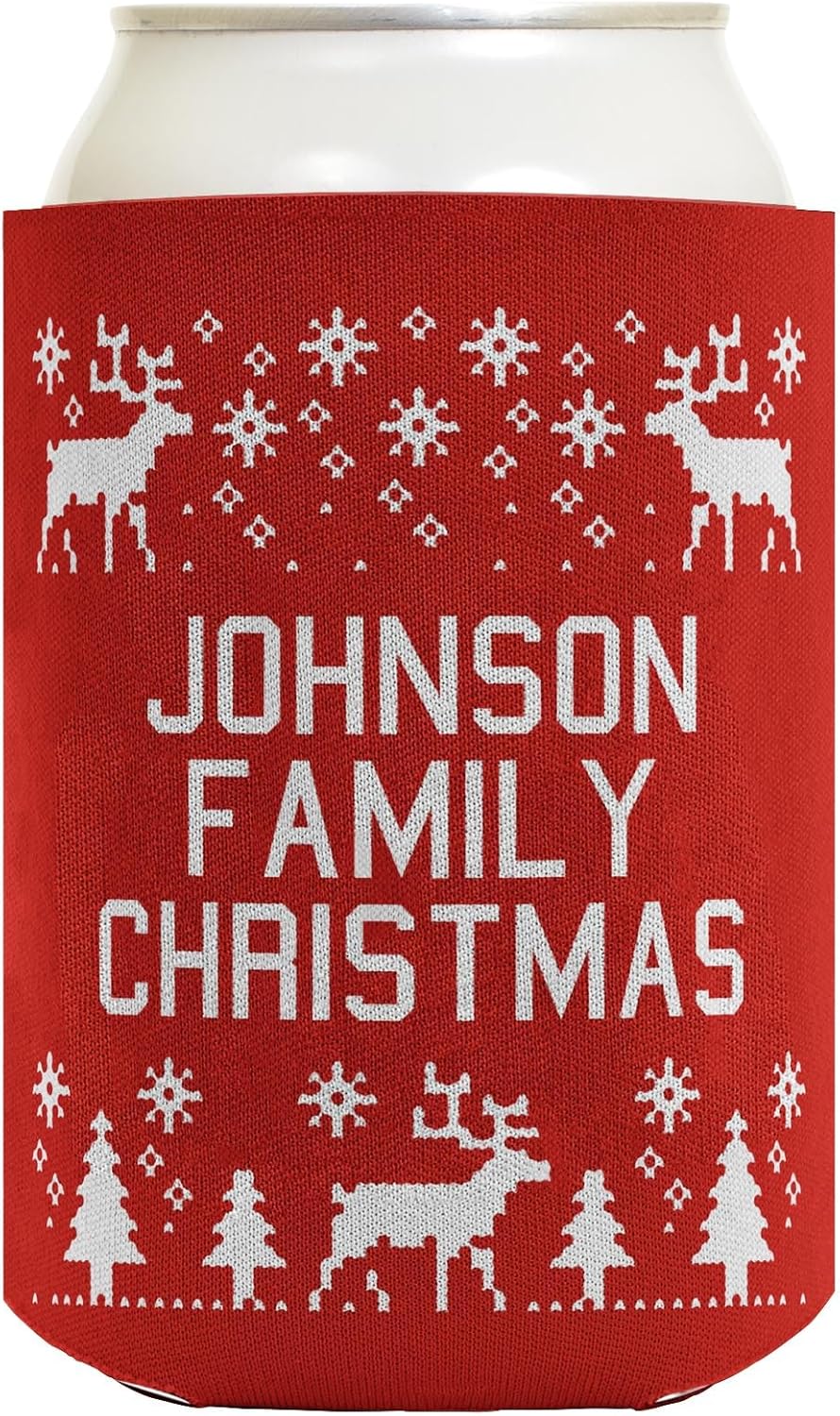 Christmas Themed Party Decorations Custom Ugly Sweater 24-Pack Personalized Can Drink Thermocoolers Party Pack