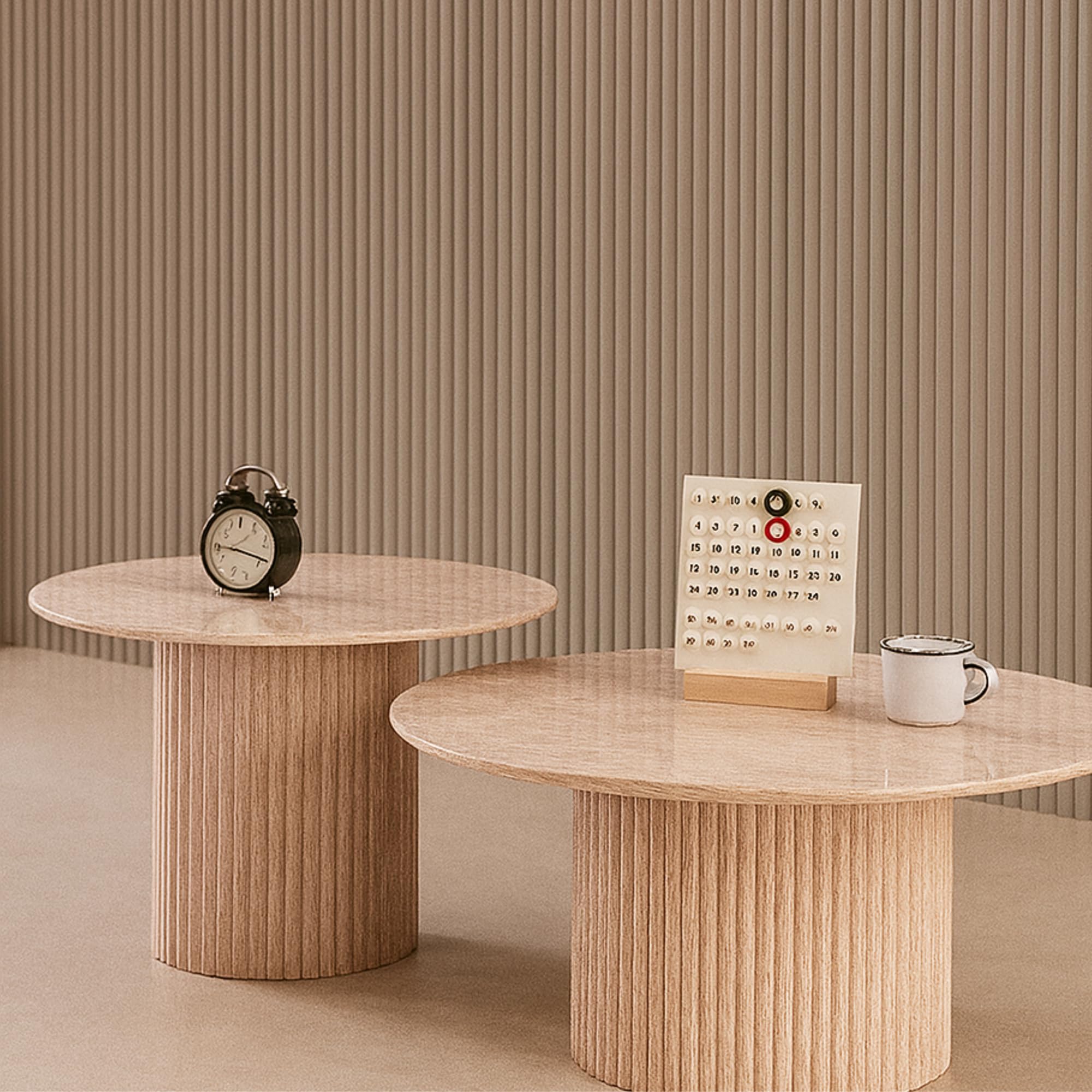 Tables Basses gigognes NT0607Pillard (Effet travertin)