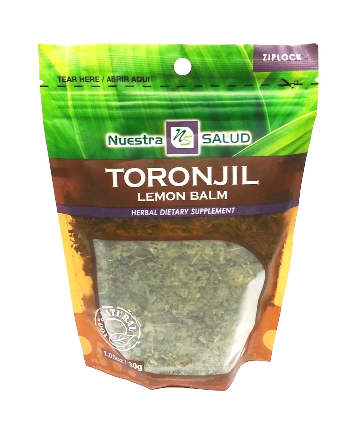 Nuestra Salud - Lemon Balm Tea - Herbal Tea (30g) x 3 Value Pack - Toronjil Te Hierba -100% Natural - Great Benefits Drinking Tea