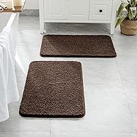 Vista 41 de MIULEE - Juego de 2 tapetes para baño, absorbentes, microfibra esponjosa y gruesa, con reverso antideslizante, lavable a máquina, para baño, ducha