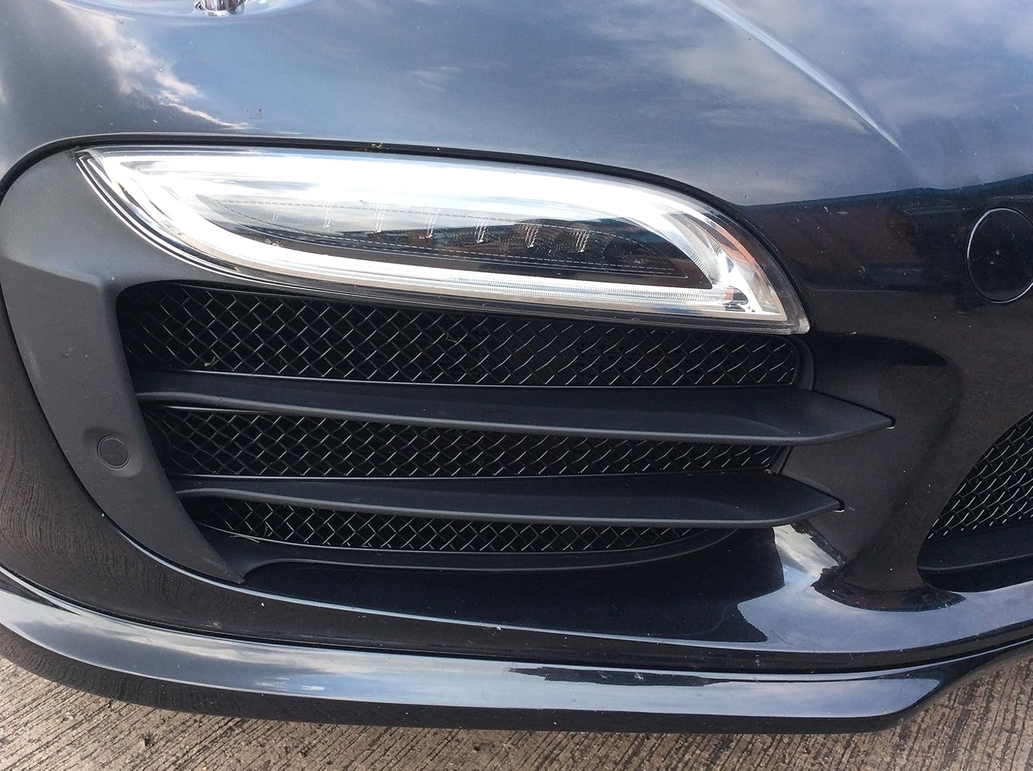 Zunsport Compatible With Porsche 991 Turbo S Gen 1 - Full Grill Set - Black Finish (2013 to 2015)