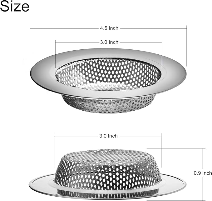 Set de Colador y Tapón para Fregadero 2 Piezas Acero Inoxidable miniatura 4