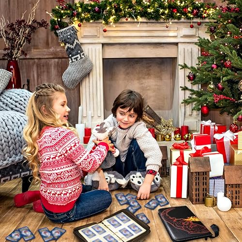 Miniatura 7 de Carpeta de tarjetas coleccionables de 4 bolsillos para tarjetas de intercambio, fundas portátiles para coleccionista de tarjetas para 400 tarjetas