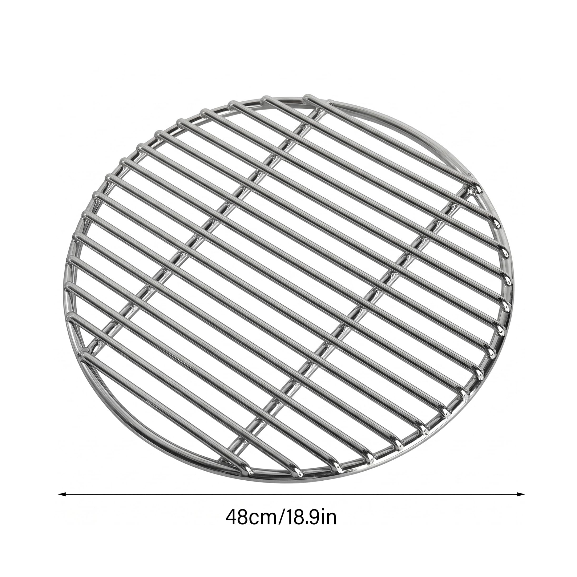 Griglia per griglia in Acciaio Inossidabile, Griglie per Spesse Rotonde sostitutive per Barbecue per Uso Alimentare Resistente per Campeggio Picnic all'aperto e Interni, 19 Pollici, g