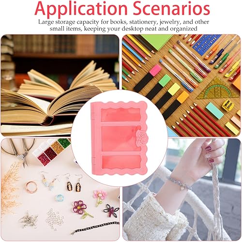 Miniatura 2 de OSALADI Caja de almacenamiento de libros rosados, cajas de joyería de libros, caja de almacenamiento segura de libro de diversión, lata de seguridad