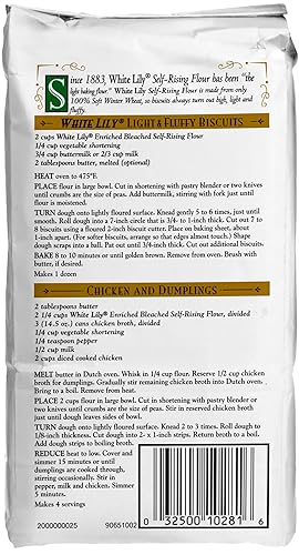 Miniatura 8 de White Lily Harina presecada enriquecida blanqueada autosticante, 32 onzas