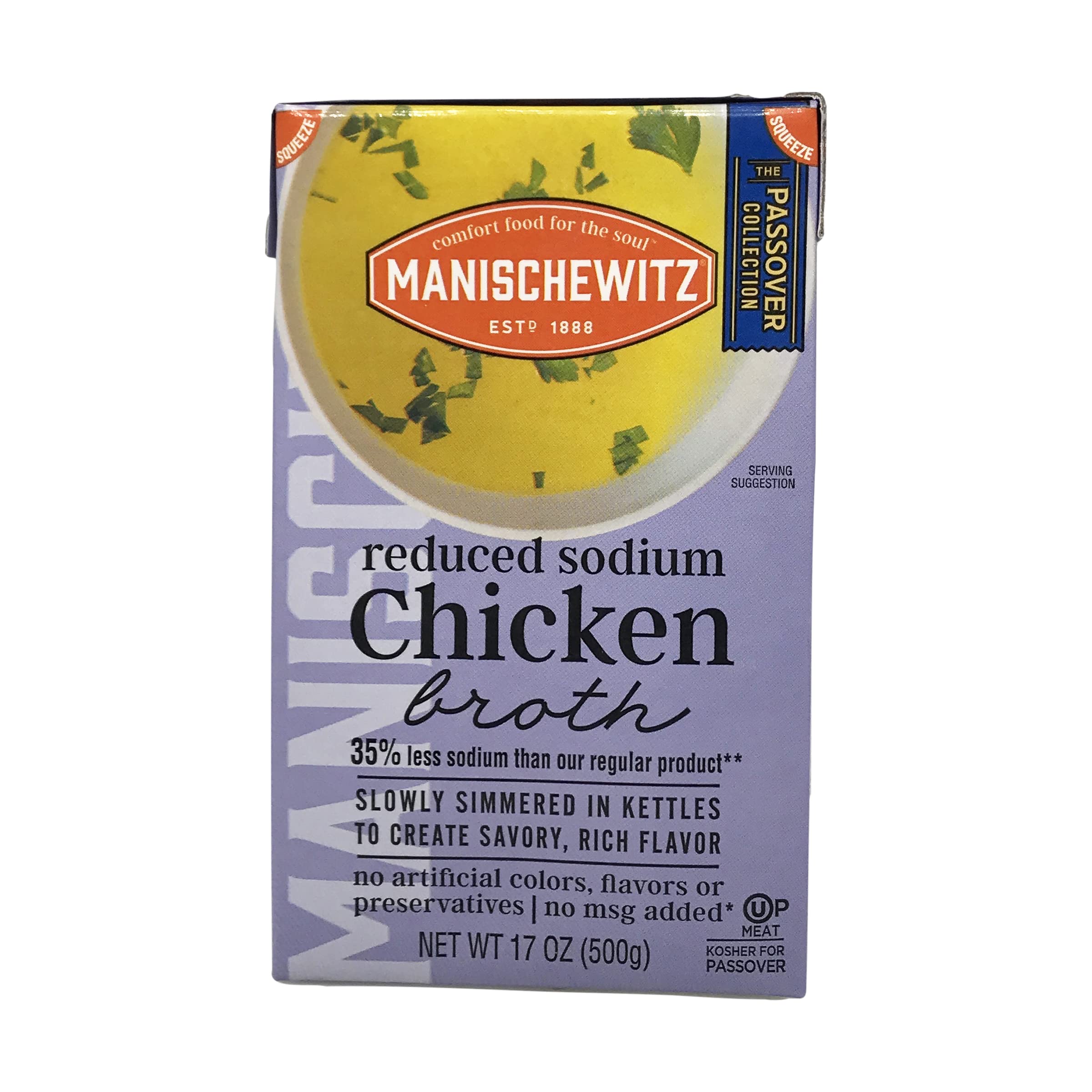 Manischewitz Low Sodium Chicken Broth, 17 Oz