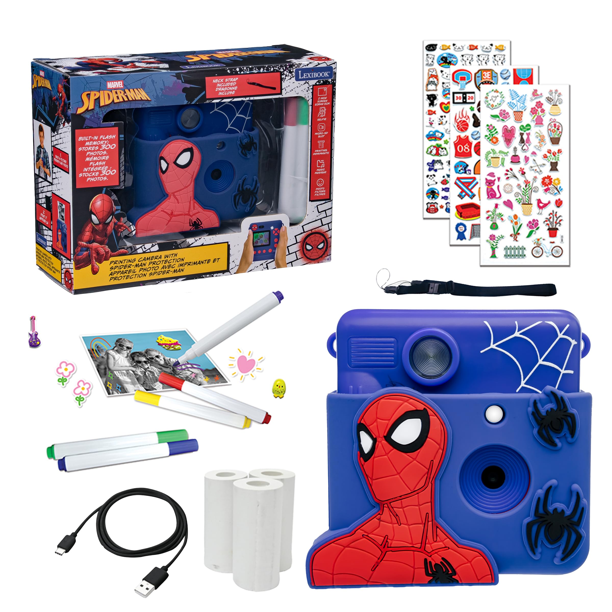 Lexibook, Spider-Man, aparat StarCAM, etui 3D Spider-Man, DJ130SPZLXB