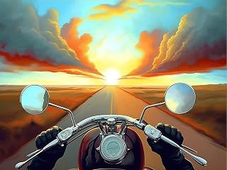 VAIIEYO Diamond Art Kits for Adults Kit for Adults Motorcycle, Diamond Painting Racing Car, Full Drill Round Rhinestone Craft Canvas for Home Wall Decor Gift 12x16 inch
